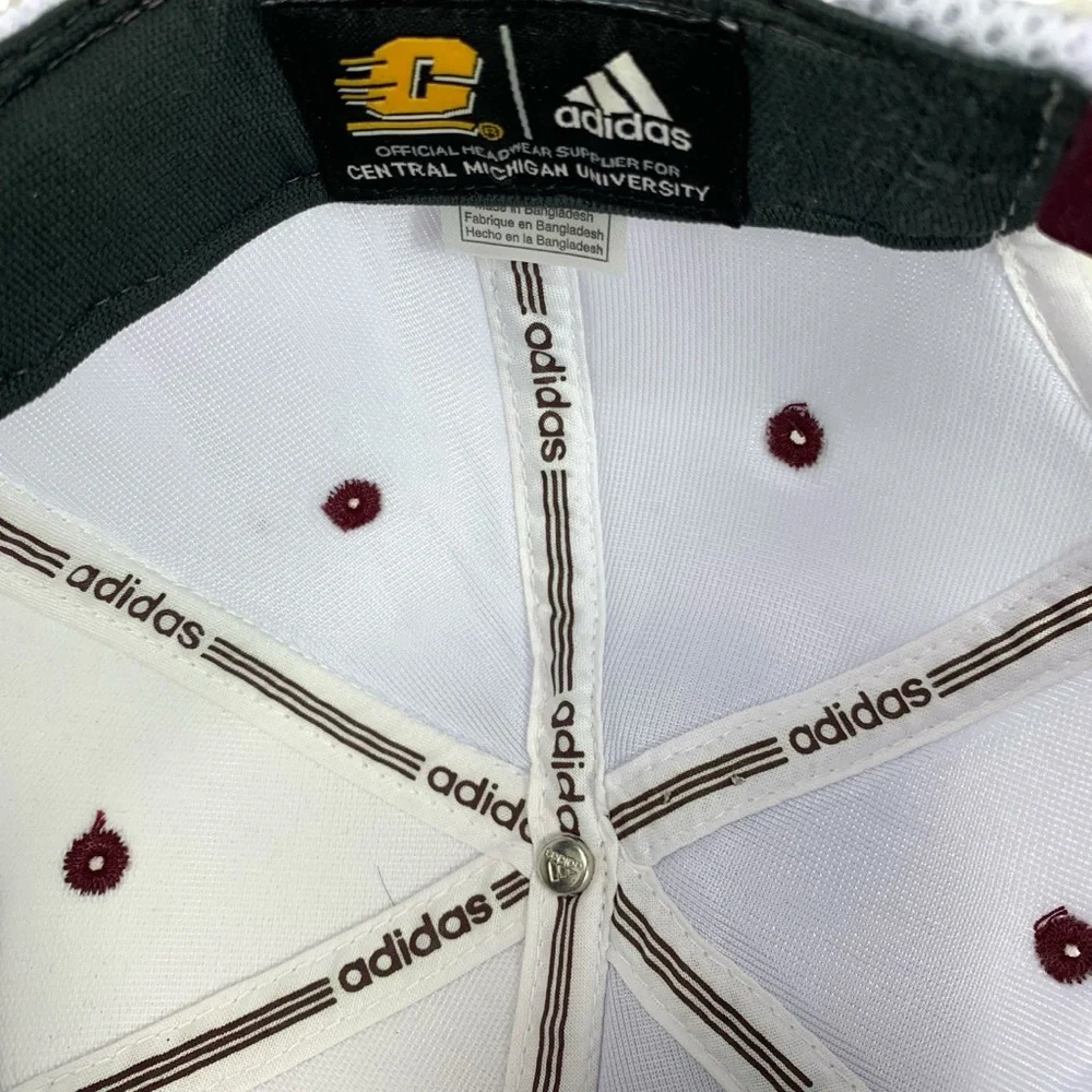 Adidas Central Michigan‎ Chippewas Hat White Adjustable CMU C Logo Cap